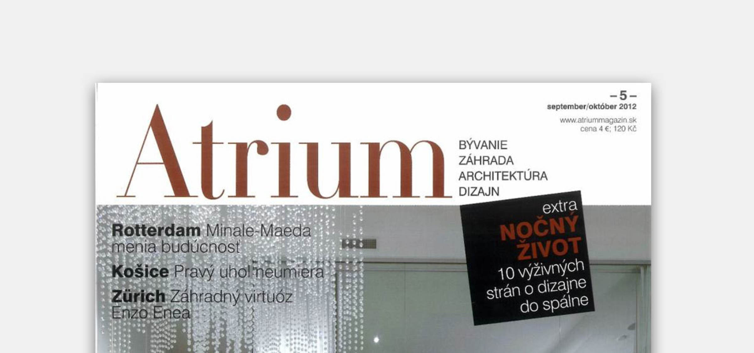 Veľká recenzia Vily P v časopise Atrium | Aktuálne | Atrium Architekti